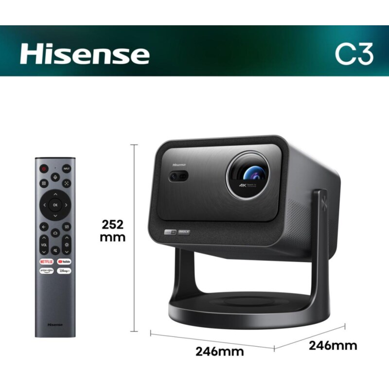 Hisense C3 DLP UHD 4K (3840x2160) 3D Plata
