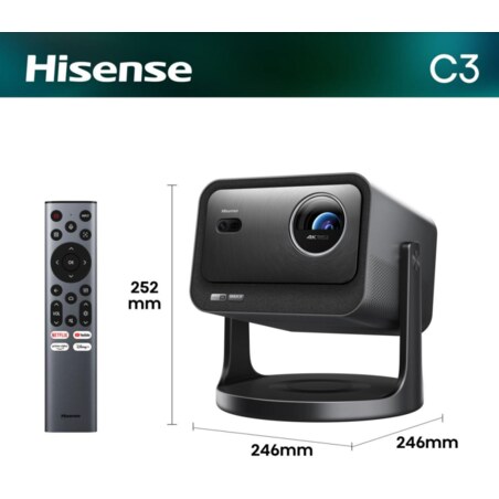 Hisense C3 DLP UHD 4K (3840x2160) 3D Plata