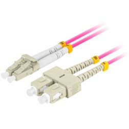 Lanberg FO-LUSU-MD41-0010-VT Cable de fibra óptica e InfiniBand 1 m LC SC LC/SC Violeta