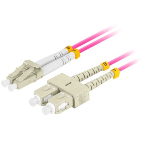 Lanberg FO-LUSU-MD41-0010-VT Cable de fibra óptica e InfiniBand 1 m LC SC LC/SC Violeta