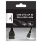 Gembird USB A - Micro-USB B, 0.15m cable USB USB 2.0 0,15 m Negro
