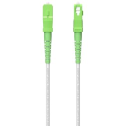 AISENS Cable Fibra Óptica Latiguillo G657A2 3.0 9/125 SMF Simplex CPR DCA LSZH, SC/APC-SC/APC, Blanco, 60 m