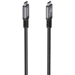 AISENS Cable USB 3.2 Gen1 Aluminio 5Gbps 4K@60Hz 3A 60W E-Mark, Tipo USB-C/M-USB-C/M, Negro, 10M