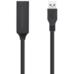 AISENS Cable USB 3.0 Prolongador Con Amplificador, Tipo A/M-A/H, Negro, 5.0m