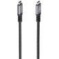 AISENS Cable USB 3.2 Gen2 Aluminio 10Gbps 8K@30Hz 5A 100W E-Mark, Tipo USB-C/M-USB-C/M, Negro, 5.0m