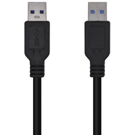 AISENS Cable USB 3.0, Tipo A/M-A/M, Negro, 2.0m