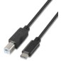 AISENS A107-0054 cable USB USB 2.0 2 m USB C USB B Negro