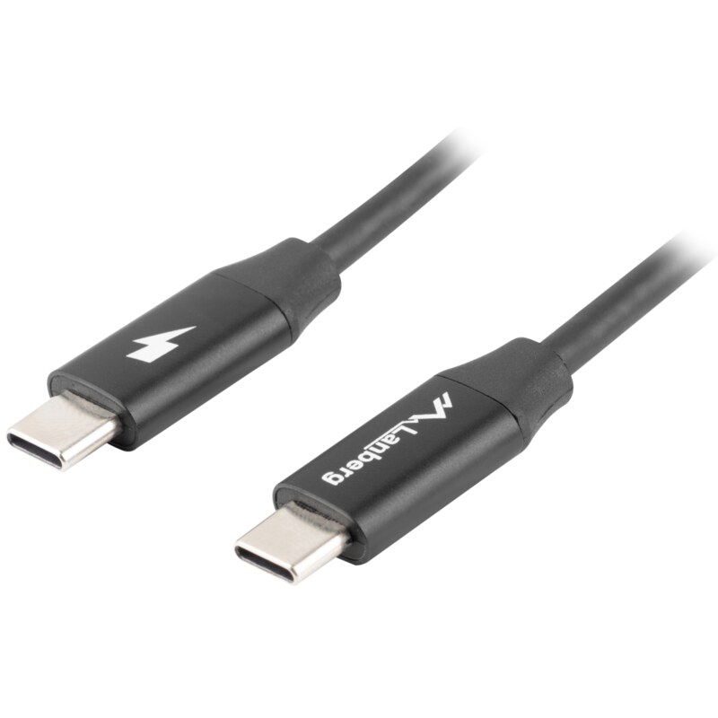 Lanberg CA-CMCM-40CU-0018-BK cable USB USB 2.0 1,8 m USB C Negro