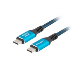 Lanberg CA-CMCM-45CU-0020-BK cable USB USB 3.2 Gen 2 (3.1 Gen 2) 2 m USB C Negro, Azul