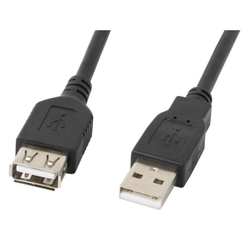 Lanberg CA-USBE-10CC-0050-BK cable USB USB 2.0 5 m USB A 0,48 Gbit/s Negro