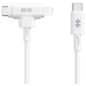 HYPER HyperJuice cable USB USB 2.0 1,5 m USB C USB C/Lightning Blanco