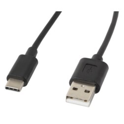Lanberg CA-USBO-10CC-0018-BK cable USB USB 2.0 1,8 m USB A USB C Negro