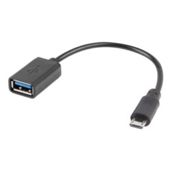 Lanberg AD-OTG-UM-01 cable USB USB 2.0 0,15 m Micro-USB A USB A Negro