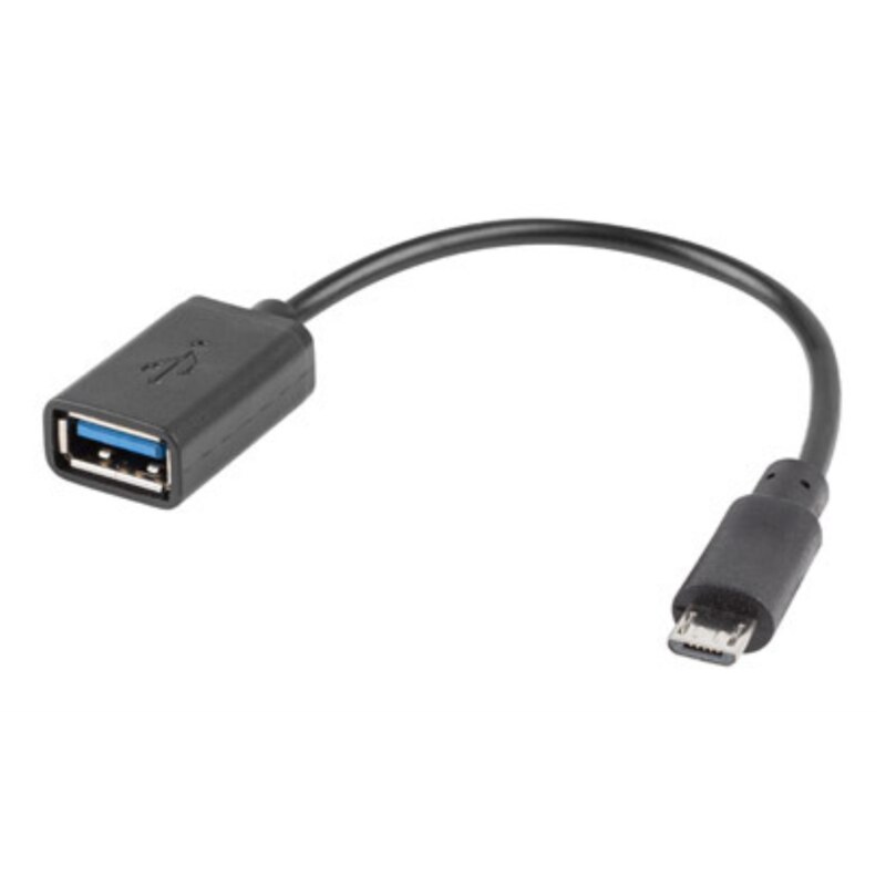 Lanberg AD-OTG-UM-01 cable USB USB 2.0 0,15 m Micro-USB A USB A Negro