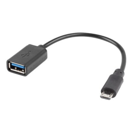 Lanberg AD-OTG-UM-01 cable USB USB 2.0 0,15 m Micro-USB A USB A Negro