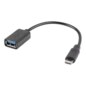 Lanberg AD-OTG-UM-01 cable USB USB 2.0 0,15 m Micro-USB A USB A Negro