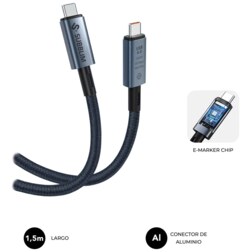 SUBBLIM CABLE HIGH 240w C-C USB4.0 8K 1,5m