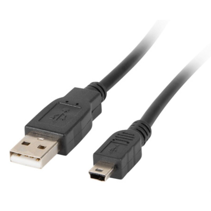 Lanberg CA-USBK-10CC-0003-BK cable USB USB 2.0 0,3 m Mini-USB A USB A 0,48 Gbit/s Negro