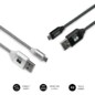 SUBBLIM PACK 2 CABLES USB A MICRO USB (2.4A) 1M BLACK/SILVER cable USB Micro-USB A Aluminio, Negro, Gris, Blanco