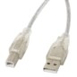 Lanberg CA-USBA-12CC-0050-TR cable USB USB 2.0 5 m USB B 0,48 Gbit/s Transparente