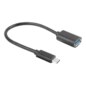 Lanberg AD-UC-UA-04 cable USB USB 3.2 Gen 1 (3.1 Gen 1) 0,15 m USB A USB C Negro