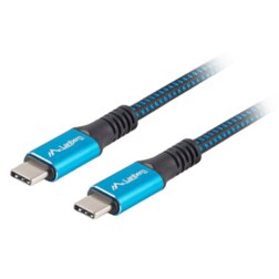 Lanberg CA-CMCM-45CU-0005-BK cable USB USB4 Gen 2x2 0,5 m USB C Negro, Azul