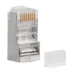 Lanberg PLS-6020 conector RJ-45 Acero inoxidable, Transparente