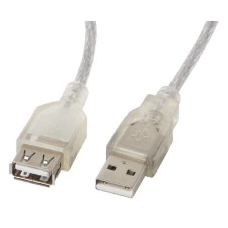 Lanberg CA-USBE-12CC-0018-TR cable USB USB 2.0 1,8 m USB A Transparente