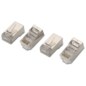 AISENS A138-0293 conector RJ-45 Acero inoxidable, Transparente