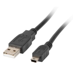Lanberg CA-USBK-11CC-0018-BK cable USB USB 2.0 1,8 m Mini-USB A USB A Negro