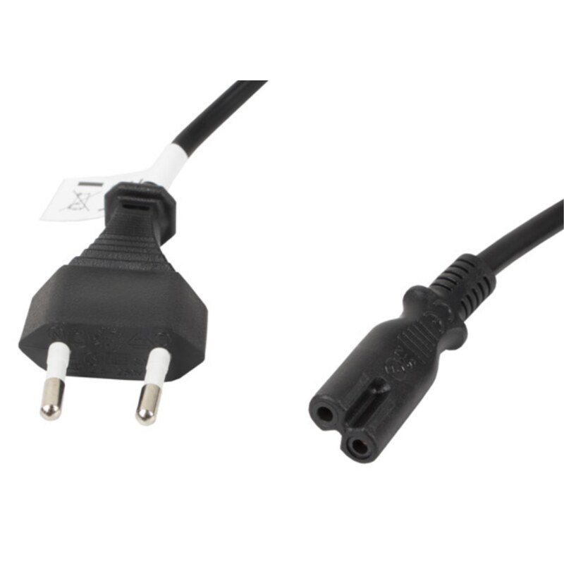 Lanberg CA-C7CA-11CC-0018-BK cable de transmisión Negro 1,8 m C7 acoplador CEE7/16