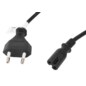 Lanberg CA-C7CA-11CC-0018-BK cable de transmisión Negro 1,8 m C7 acoplador CEE7/16