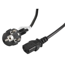 Lanberg CA-C13C-11CC-0030-BK cable de transmisión Negro 3 m C13 acoplador CEE7/7