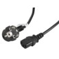 Lanberg CA-C13C-11CC-0030-BK cable de transmisión Negro 3 m C13 acoplador CEE7/7