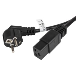 Lanberg CA-C19C-10CC-0018-BK cable de transmisión Negro 1,8 m CEE7/7 C19 acoplador