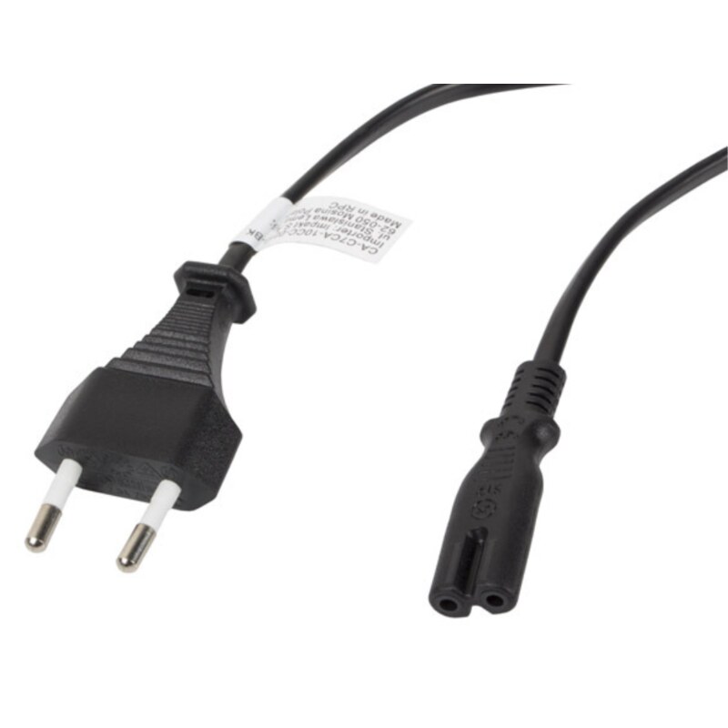 Lanberg CA-C7CA-10CC-0030-BK cable de transmisión Negro 3 m C7 acoplador CEE7/16