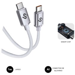 SUBBLIM CABLE OPTIMUS 60W C-C 1m WHITE