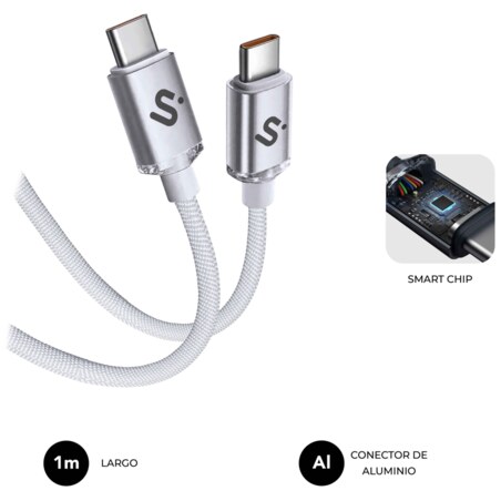 SUBBLIM CABLE OPTIMUS 60W C-C 1m WHITE