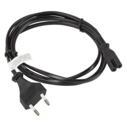 Lanberg CA-C7CA-10CC-0018-BK cable de transmisión Negro 1,8 m C7 acoplador CEE7/16