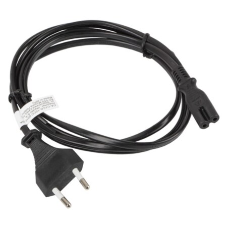 Lanberg CA-C7CA-10CC-0018-BK cable de transmisión Negro 1,8 m C7 acoplador CEE7/16