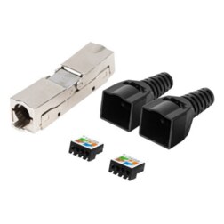 Lanberg PL2S6-6000TL conector RJ-45 Negro