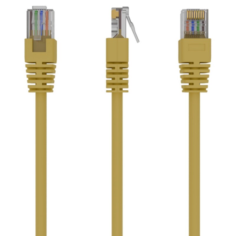 Gembird PP12-1M/Y cable de red Amarillo Cat5e U/UTP (UTP)