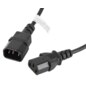 Lanberg CA-C13E-10CC-0018-BK cable de transmisión Negro 1,8 m C13 acoplador C14 acoplador