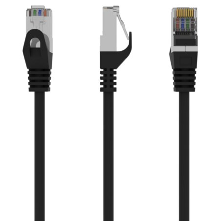Gembird PP6-1M/BK cable de red Negro Cat6 F/UTP (FTP)
