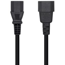 AISENS Cable Alimentación CPU, C13/H-C14/M, Negro, 3.0m