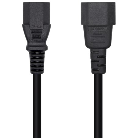 AISENS Cable Alimentación CPU, C13/H-C14/M, Negro, 3.0m