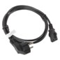 Lanberg CA-C13C-10CC-0018-BK cable de transmisión Negro 1,8 m C13 acoplador CEE7/7