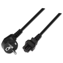 AISENS A132-0172 cable de transmisión Negro 1,5 m CEE7/7 C5 acoplador