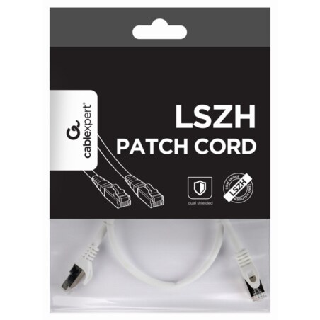 Gembird PP6A-LSZHCU-W-0.5M cable de red Blanco 0,5 m Cat6a S/FTP (S-STP)