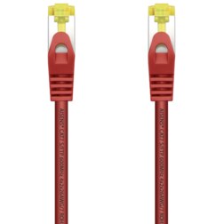 AISENS Cable De Red Latiguillo RJ45 LSZH Cat.7 600 MHz S/FTP PIMF AWG26, Rojo, 25 cm